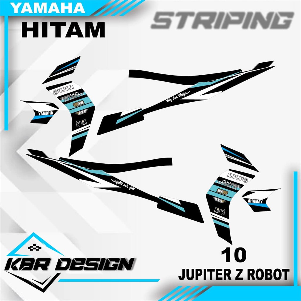 (cod) stiker motor striping jupiter z robot motor yamaha motor sticker variasi Racing10