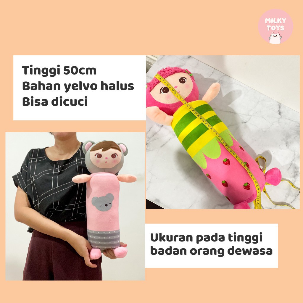 Boneka Guling Metoo Angela Guling Karakter Lucu Anak Perempuan Bahan Halus Lembut Empuk