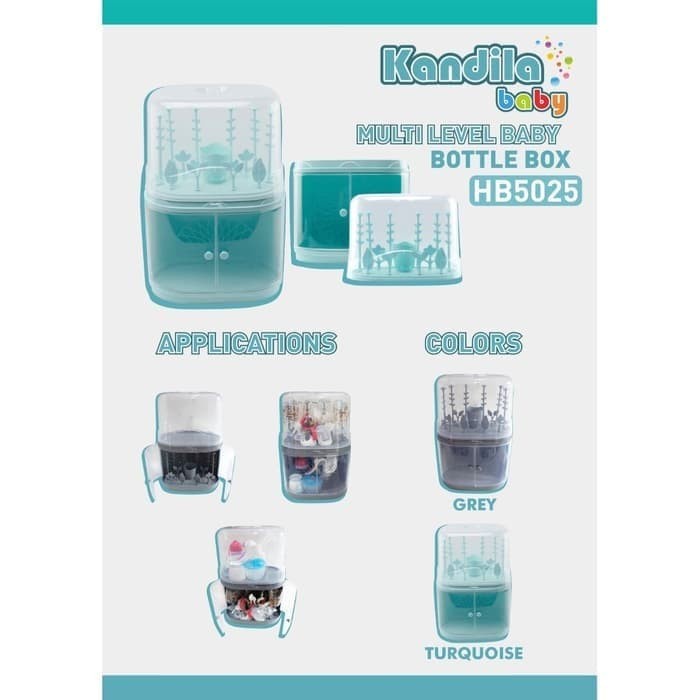 Kandila Multi Level Baby Bottle Box Hb5025 Rak Botol Perlengkapan Bayi - Kamusneptunus