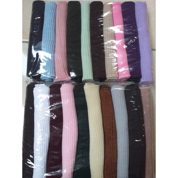 ciput rajut 1 warna (paket 10 pcs)bandana salur ciput murah