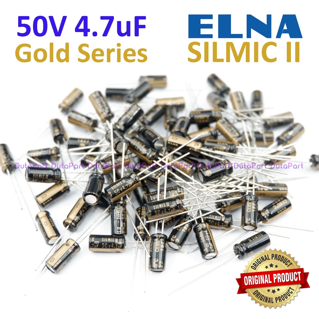 50V 4.7uF ELNA SILMIC II ORI Kapasitor Capacitor Capasitor Elko Elco