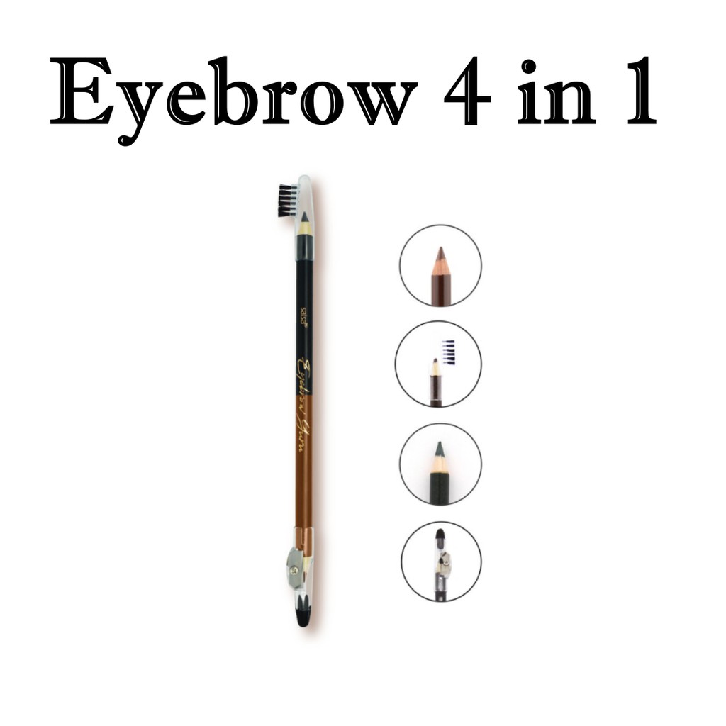 A-01 - Brown and Black - Eyebrow 4 in 1 - Pensil Alis Salsa