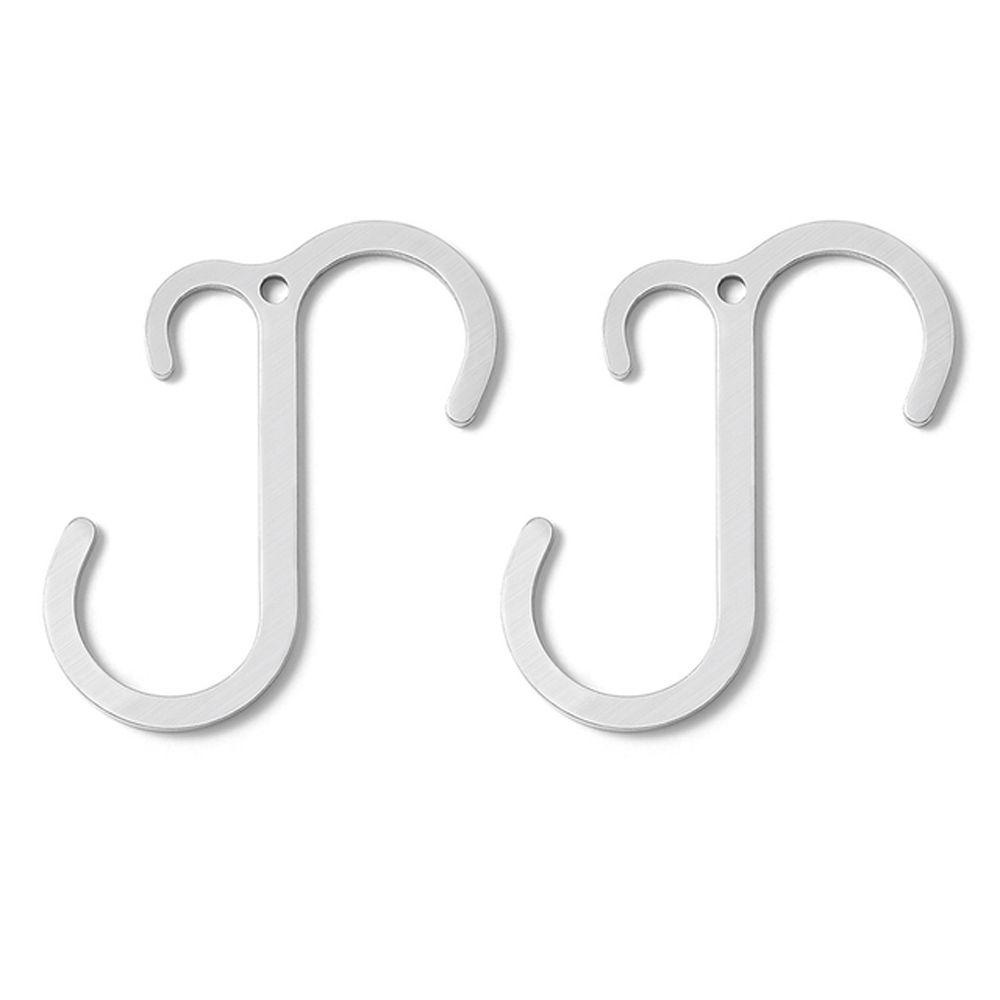 Lanfy Gantungan Hook Portable Ringan Stainless Steel CampingHooks Rak Penyimpanan Berkemah Luar Ruangan Bentuk S Cakar Hook