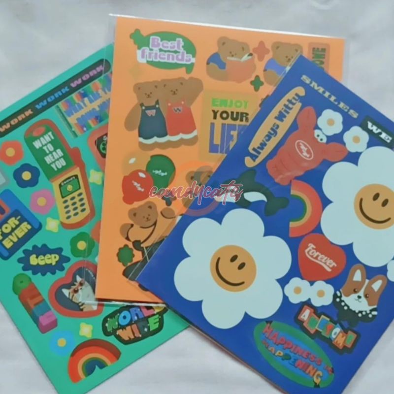 

[CANDYCATS] STICKER DEKORATIF AESTHETIC KARTUN LUCU TAHAN AIR