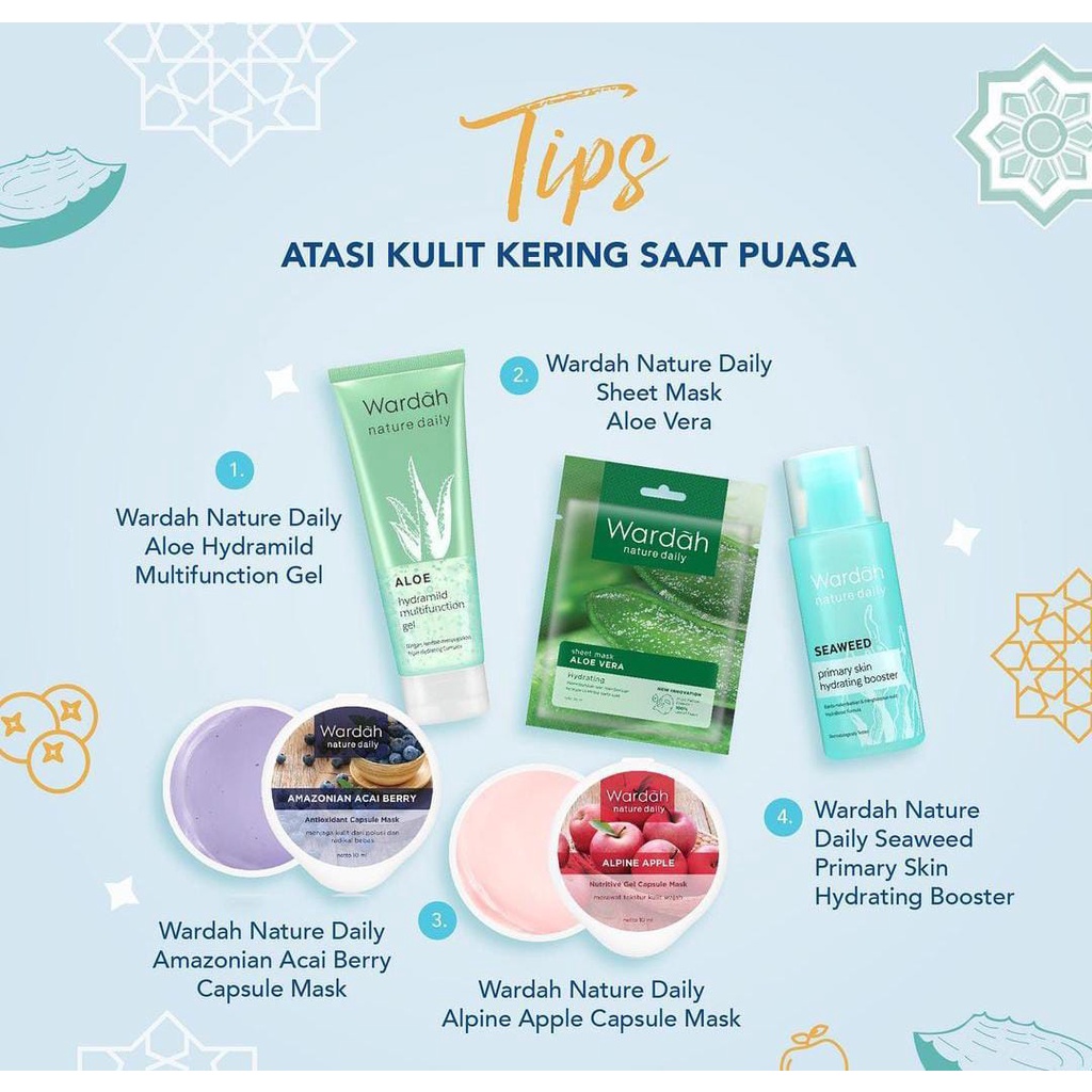 `ღ´ PHINKL `ღ´ ᘺᗩᖇᕲᗩᕼ Wardah Aloe Series / facial wash moisturizer aloe gel toner kulit kering kulit sensitif