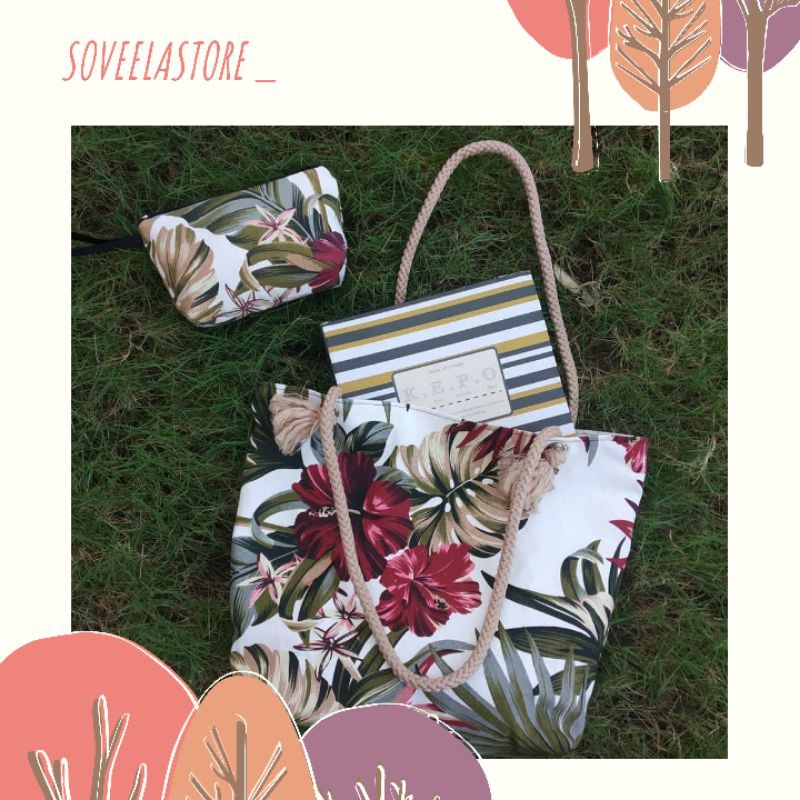 tas wanita totebag tali sumbu tas slempang tas jinjing bag tote tas cewek custom motif murah