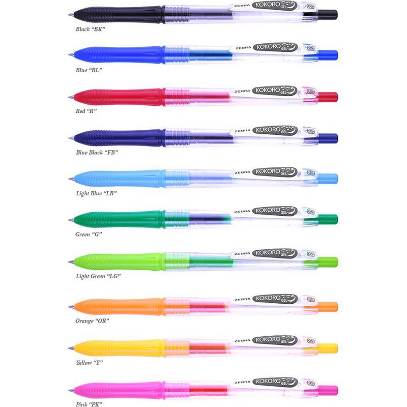 

Pulpen Gel Kokoro Zebra Kokoro Color 0 5mm - Bolpen Kokoro