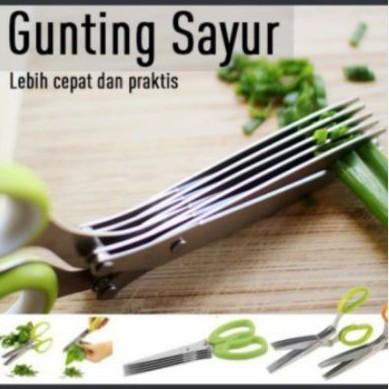 Gunting Sayuran 5 Lapis Serbaguna Anti Karat