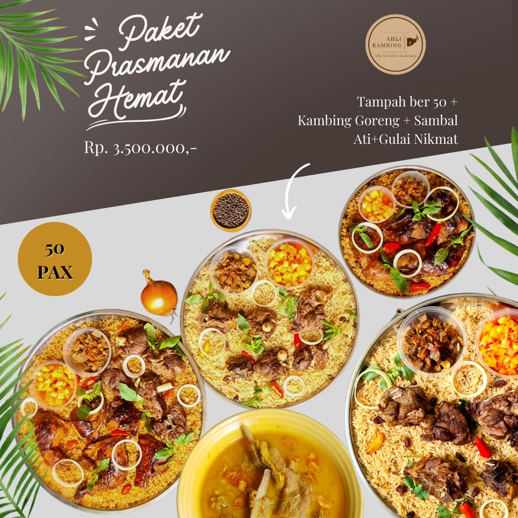 

Paket Prasmanan Hemat Tampah Ber 50 - Ahli Kambing
