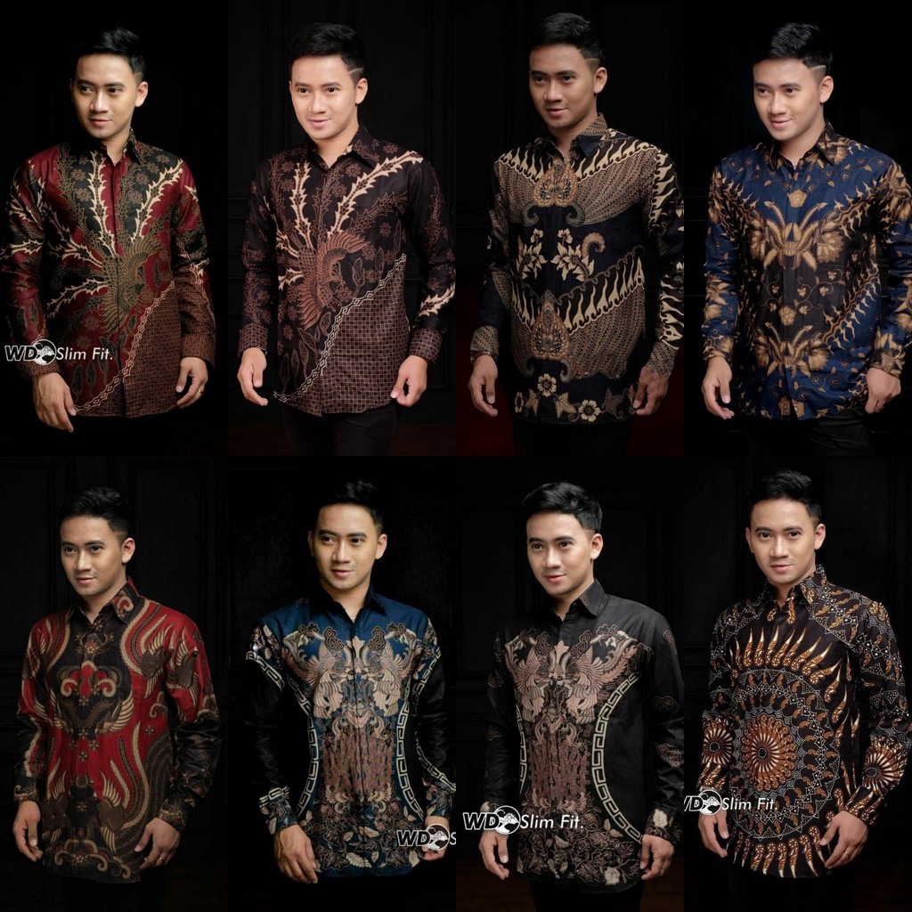 Batik Pria Lengan Panjang BATIK NAKULA HRB026 motif KERATONAN Kode 002 size M L XL XXL