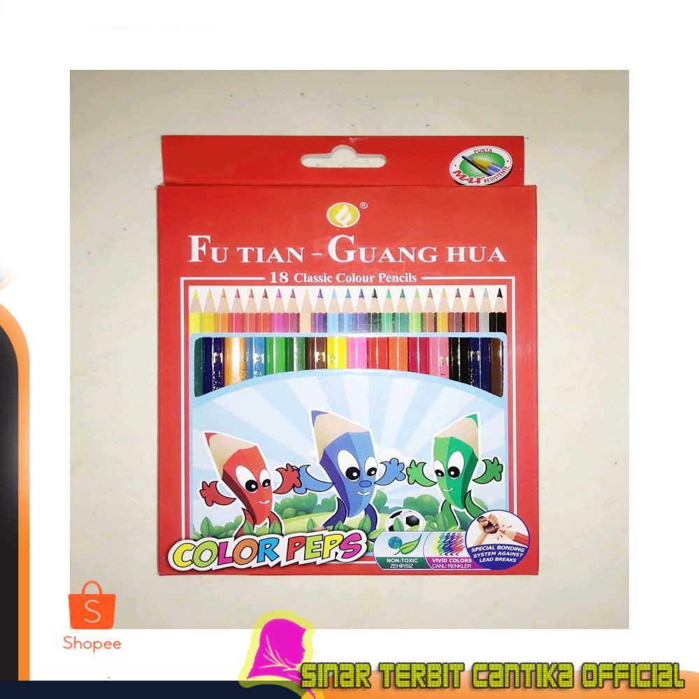 

Promo Pensil Warna 18 Classic Color Peps Pencils Futian 3393 x Faber-Castell