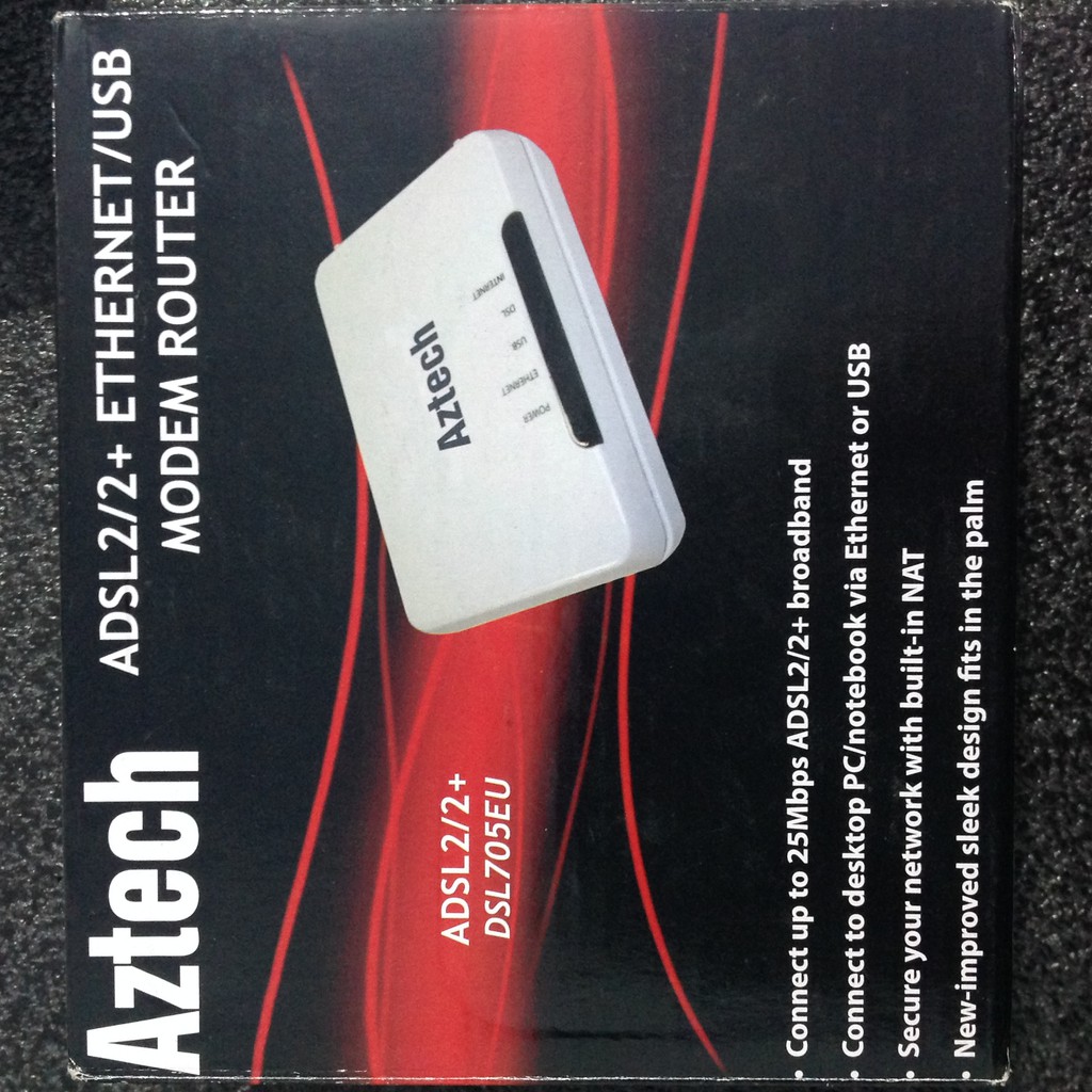 AZTECH ADSL2/2 + ETHERNET/ USB MODEM ROUTER