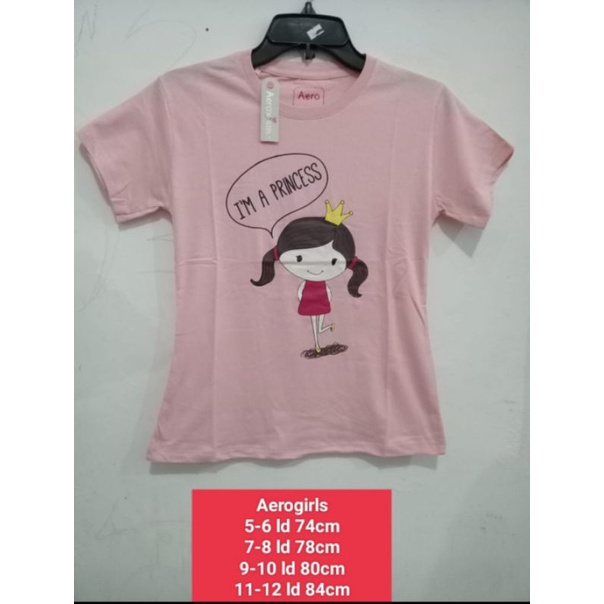 kaos anak cewek Aero girls cewe lengan pendek