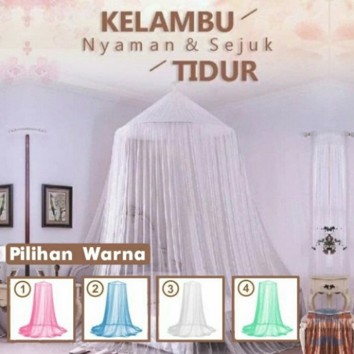 Kelambu Gantung Bulat Anti Nyamuk Besar Tirai Kamar Tidur
