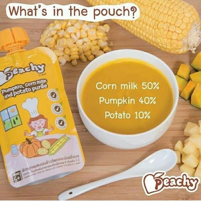 

PEACHY Pumpkin Corn milk and Potato Puree 110 gr (6+ month)