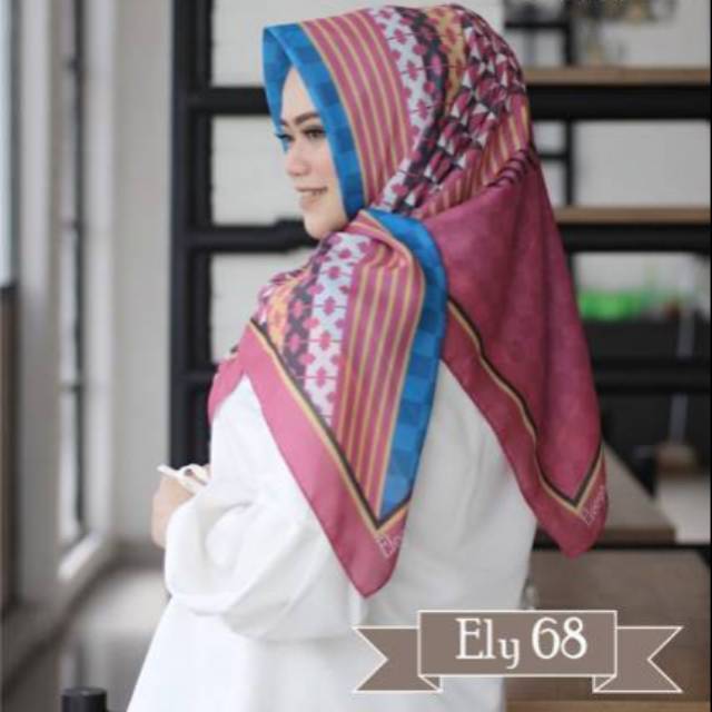 HIJAB SEGIEMPAT MOTIF ELY 68 II Eleeya Scarf