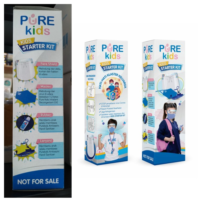 PURE BB Starter Kids Inhalant Sanitizer free Face Shield Masker