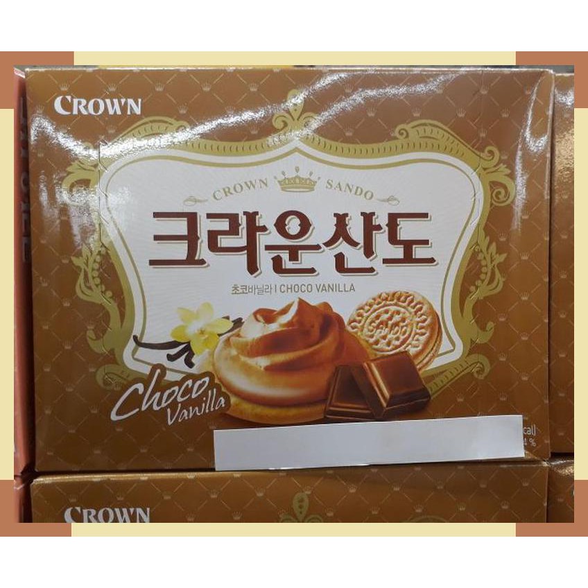 

Crown sando choco vanilla 161 gram 8 pcs long ex date