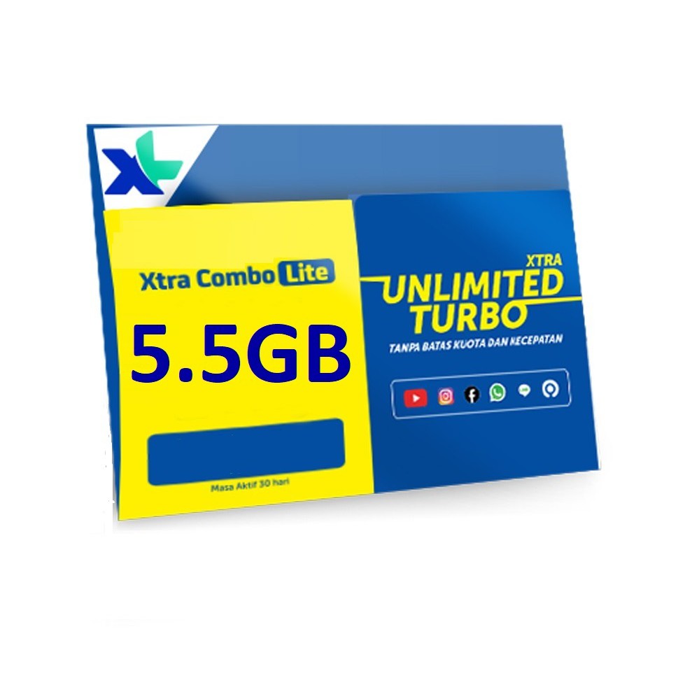 SP XL Hybrid 1+ Xtra Unlimited Turbo 5.5 GB Combo Lite | Shopee Indonesia