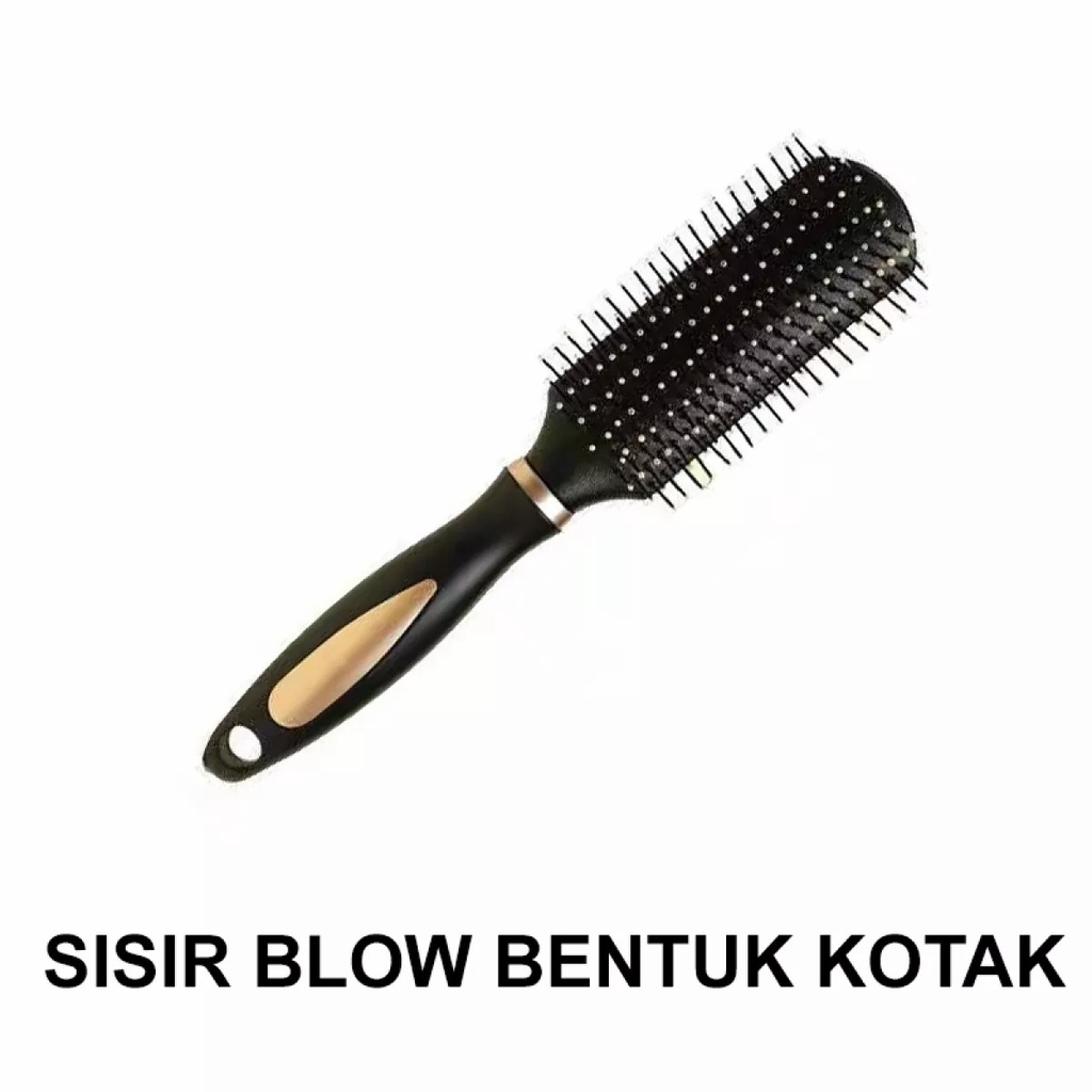 Sisir Rambut Hitam Model Kotak Panjang 20cm Comb Blow Sisir Kotak TLM