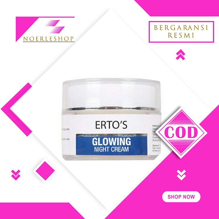 [ᴏʀɪ] Ertos Cream WHITENING NIGHT CREAM Krim Malam PEMUTIH WAJAH SKINCARE BPOM Scincare Wajah ER11