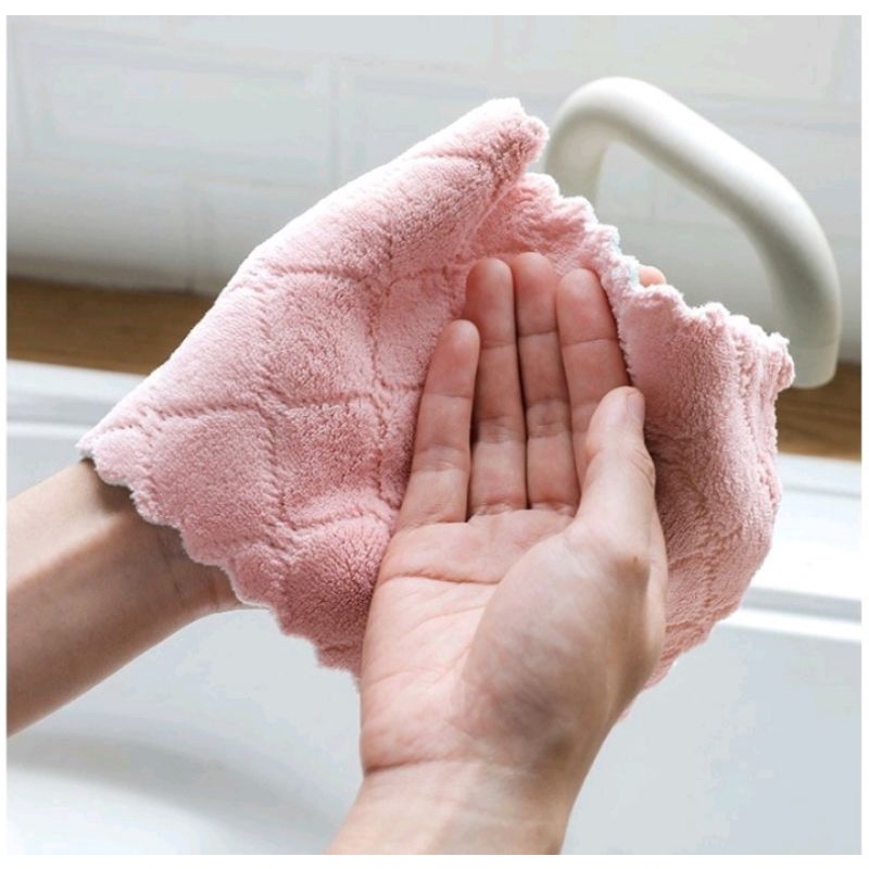 NEW Kain Lap Microfiber Cuci Piring Anti Minyak Dapur Tangan Serbaguna