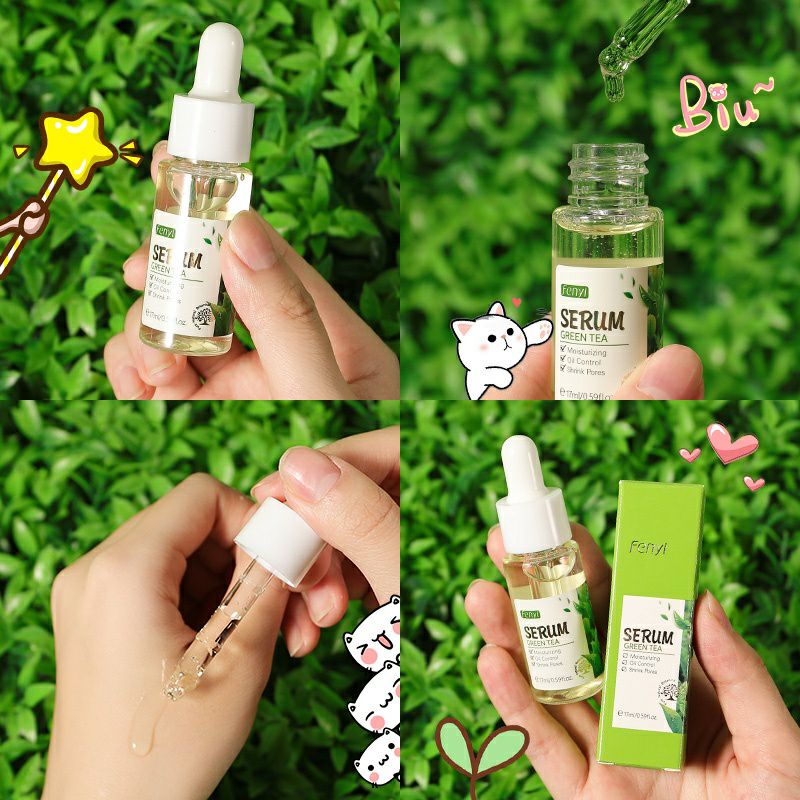 fenyi green tea serum original wajah whitening, menghaluskan dan acne serum jerawat