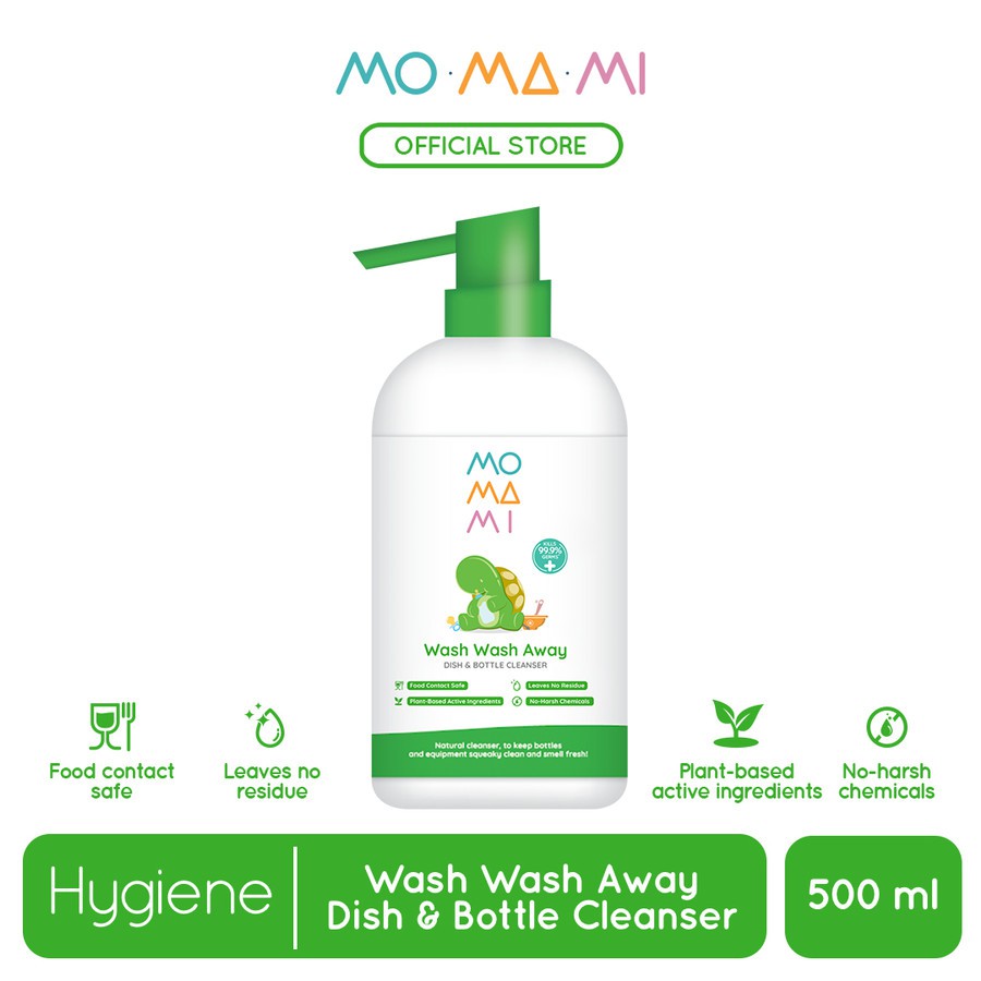 Momami Wash Wash Away Dish &amp; Bottle Cleanser 500ml | Sabun Cuci Piring