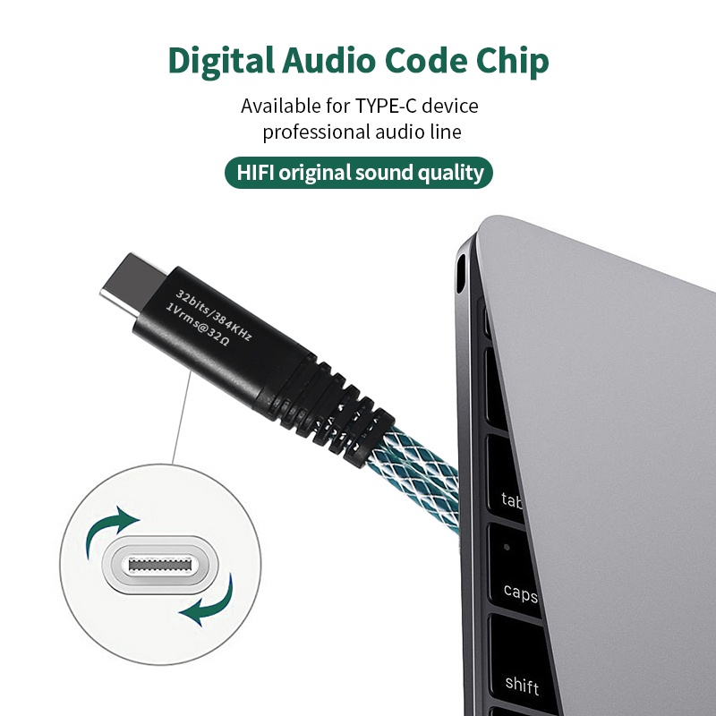 JCALLY SP6 2 in 1 Audio Adapter CX31993 DAC Hi Res Converter 32bits USB Type C to 3.5mm