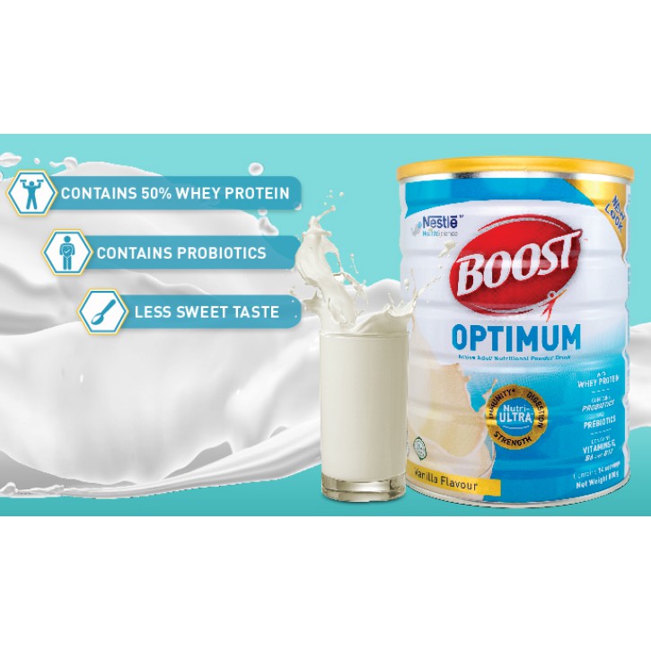 ✔️ NESTLE - BOOST OPTIMUM 400 GR &amp; 800 GR [ NUTRISI DEWASA DAN LANSIA ]