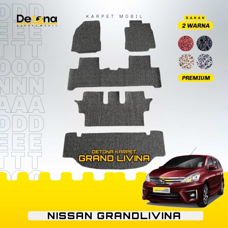 Karpet Mobil Mie PREMIUM NISSAN GRAND LIVINA 2007-2018 / Karpet Mie Mobil PREMIUM NISSAN GRAND LIVIN