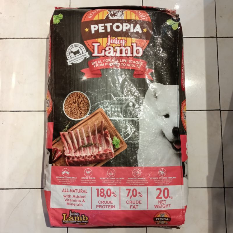 Petopia Dry Food Juicy Lamb 20 Kg - BY INSTAN