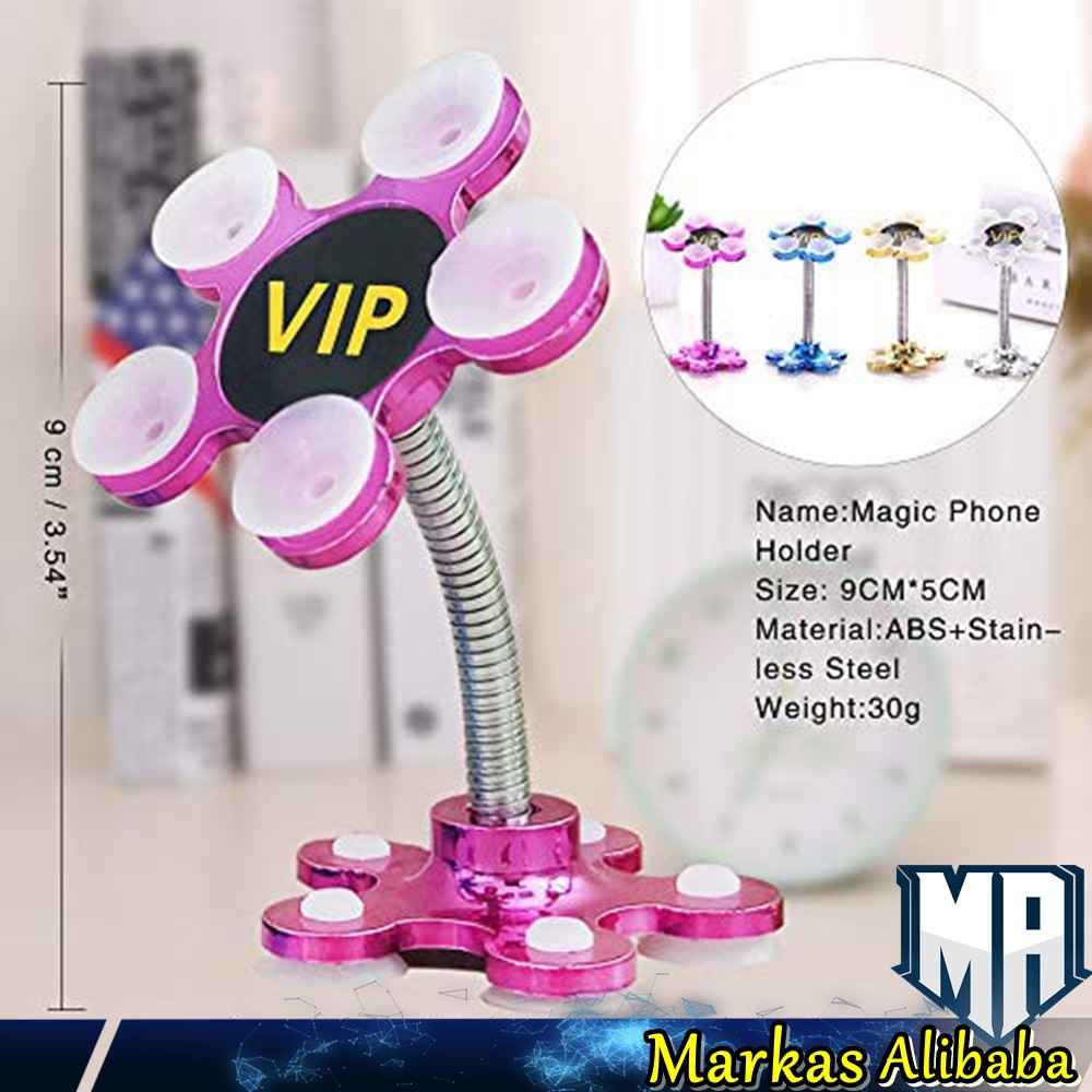 Car Holder Flower Flexible Universal Gekko VIP Stand Holder HP Bunga