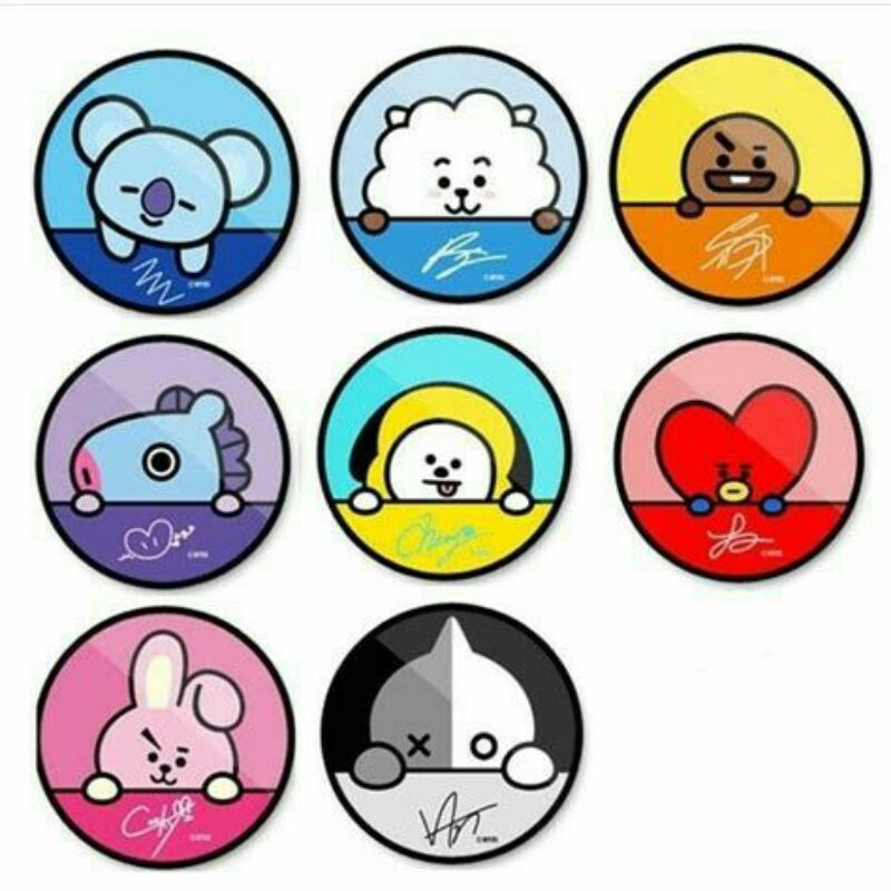 

STIKER BT21 MINI BULAT PRINT TABBEL