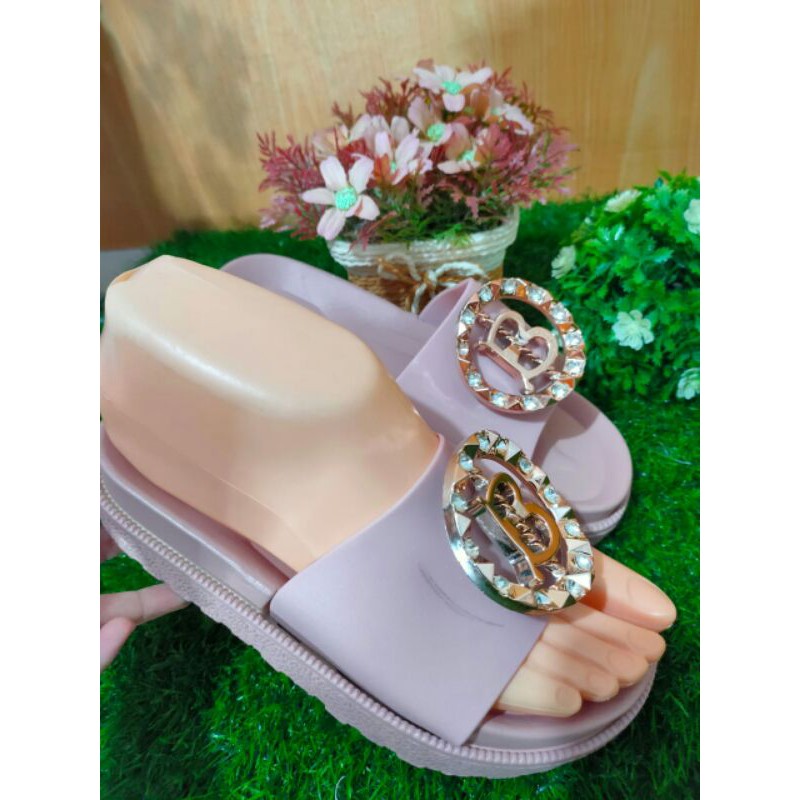 WEDGES SQUIS BEE SLOP IMPORT/SANDAL WANITA SLOP