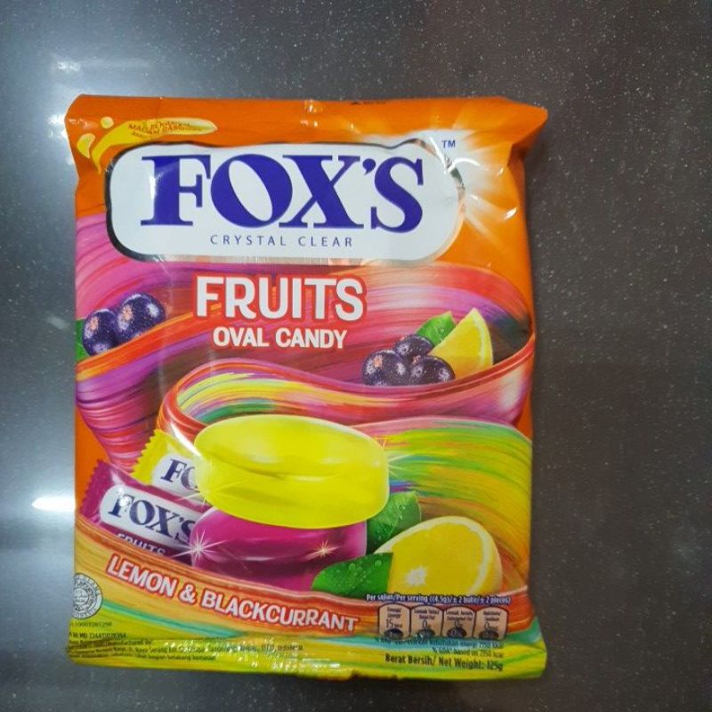 

FOX'S CRYSTAL CLEAR FRUITS Oval Candy 125 GR