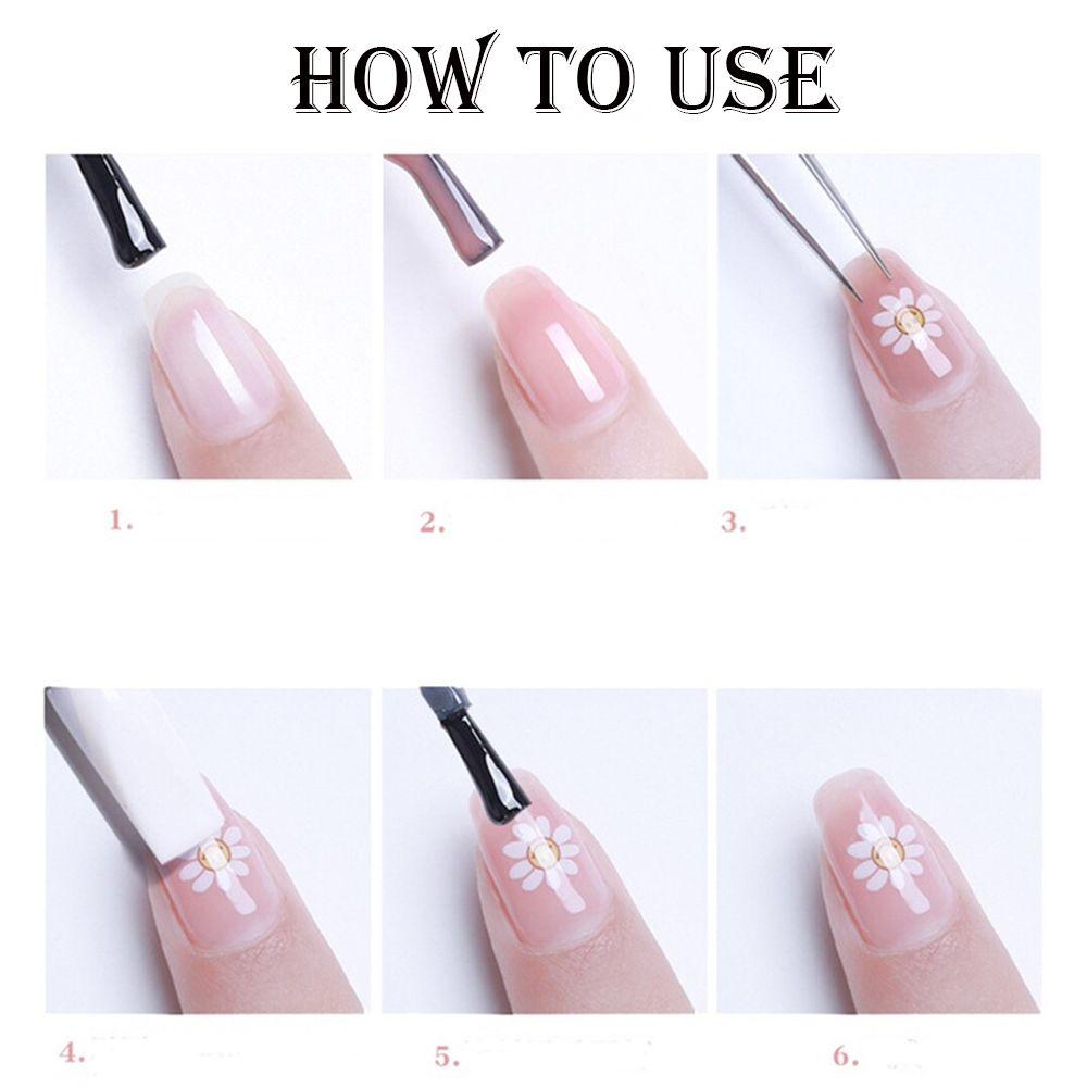 R-flower Nail Art Sticker Stiker Kuku 3D Cool Flowers Printing Skeleton