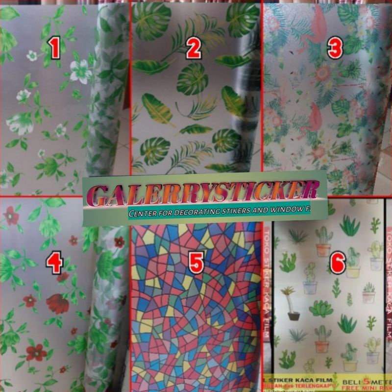 stiker kaca film jendela rumah / sunblast motif / sunblast kaca