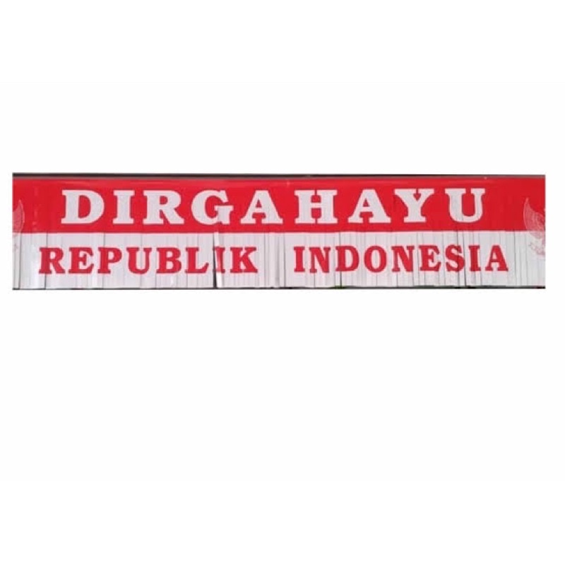 Banner Rumbai  Garland Dirgahayu RI / Tirai Rumbai Dirgahayu / Tirai Merah Putih