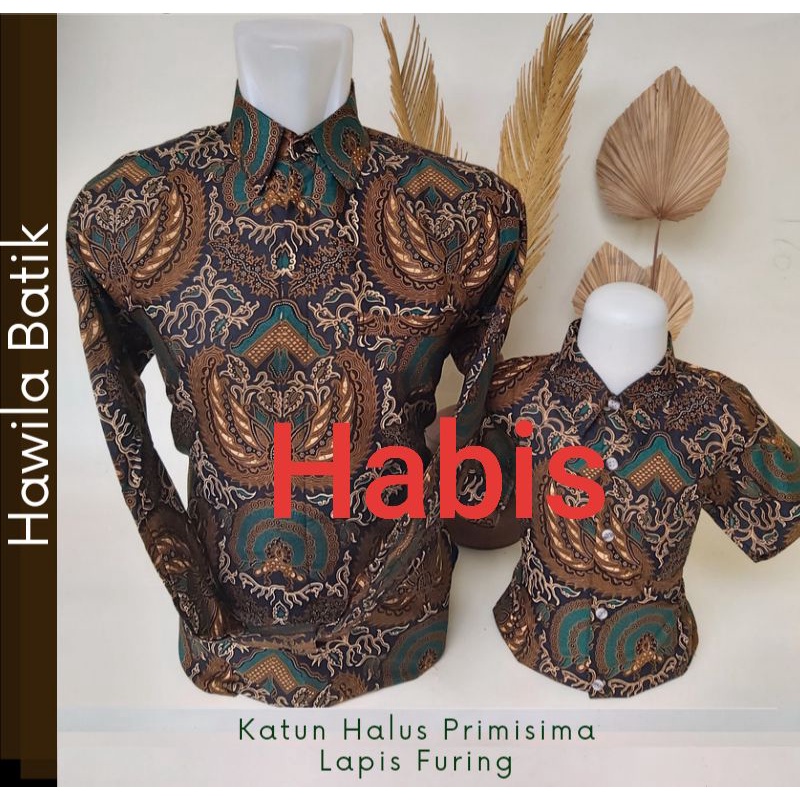 Couple Batik Ayah Anak Lapis Furing Katun Premium