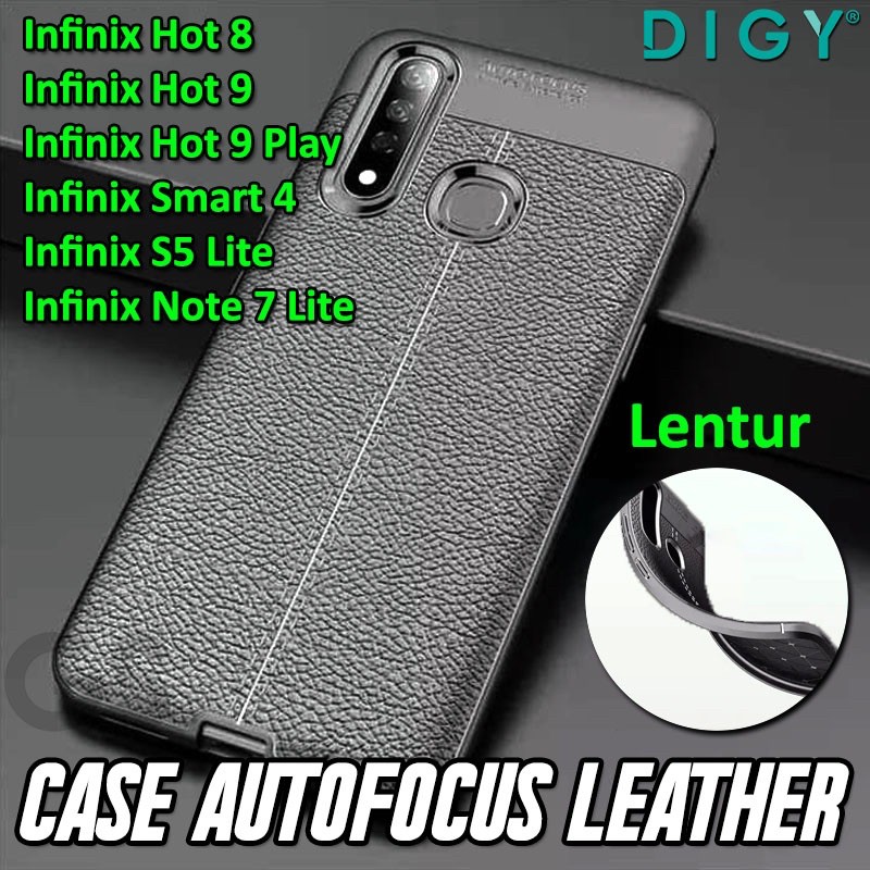 Casing INFINIX HOT 9 PLAY NEW HOT Softcase Leather Auto Focus Original