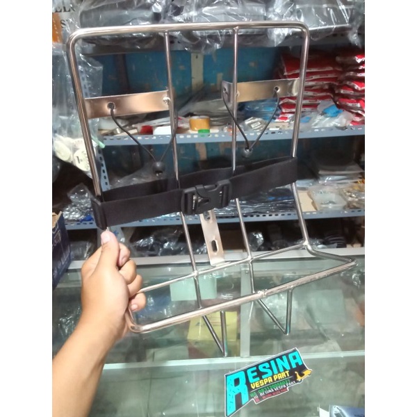 Midle rak midel rack tengah vespa hitam dan croom px sprint pts super ready