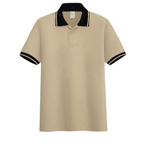 Kaospolos - Poloshirt Krem Kerah Stripe | Kaos Kerah Pria Polo Shirt Seragam Polos Lengan Pendek