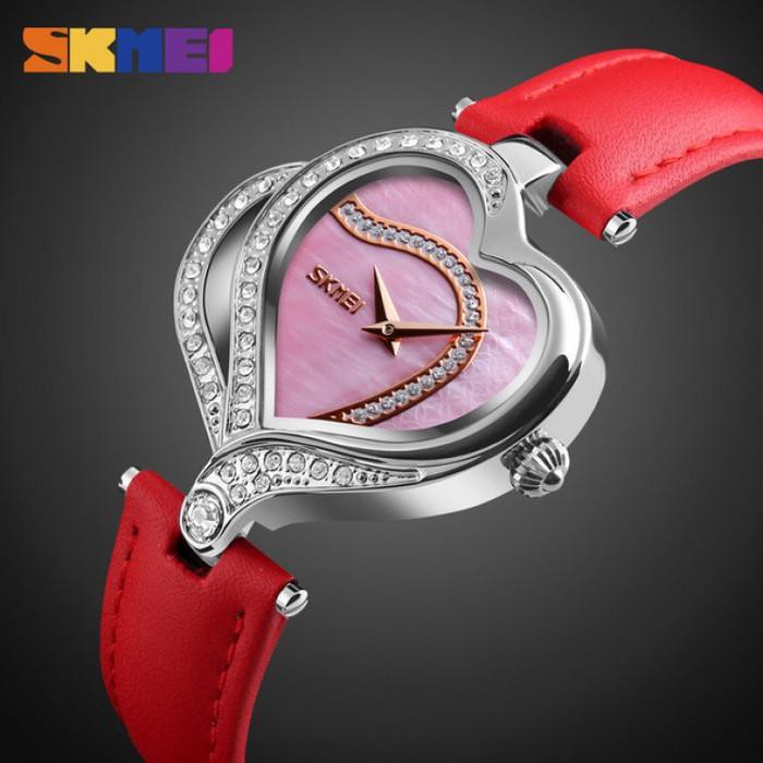Dijual NEW Jam Tangan Wanita SKMEI Love 9161 Bulova Merah Original 5 ATM - Murah