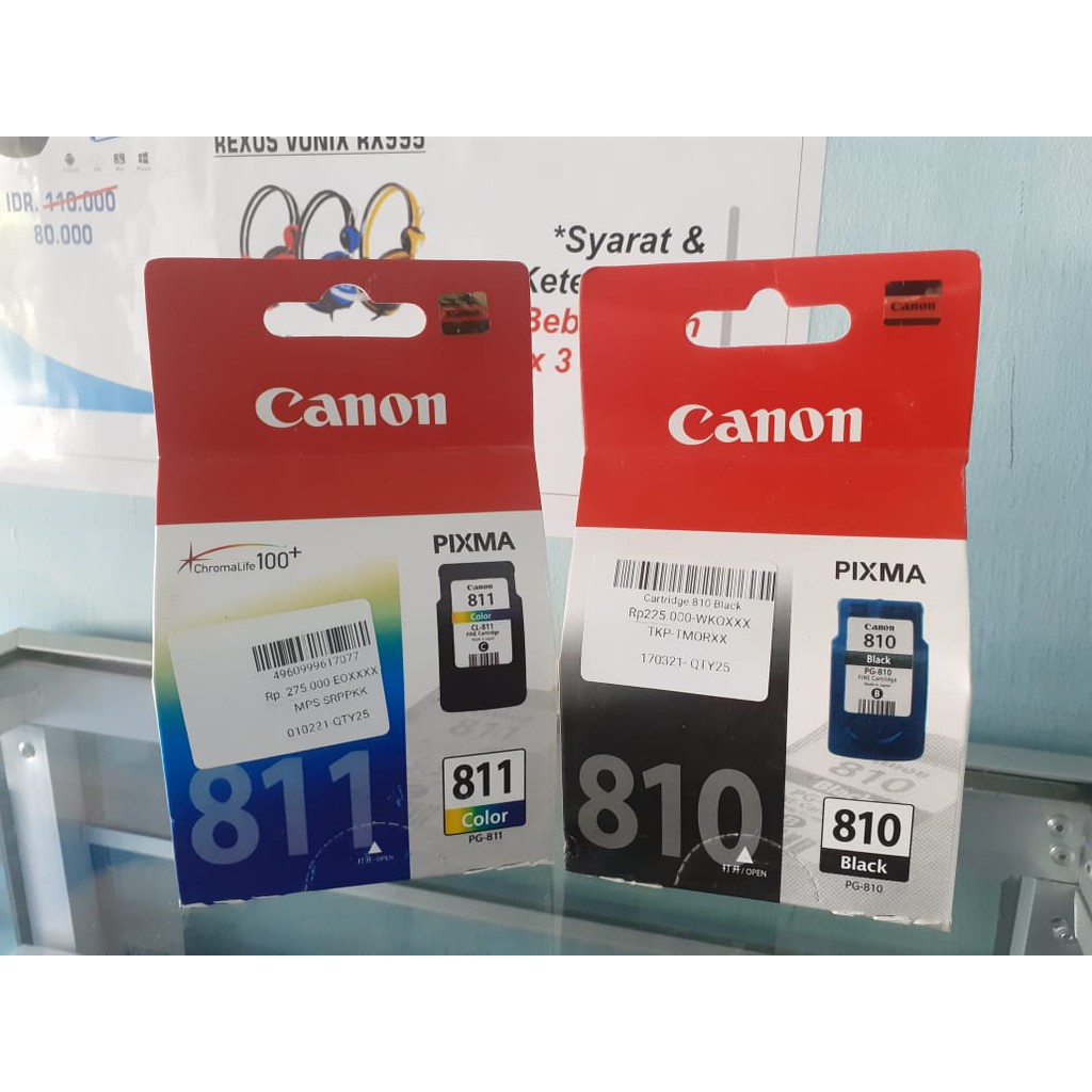 Cartridge Canon 810/811 Black Color Original Resmi