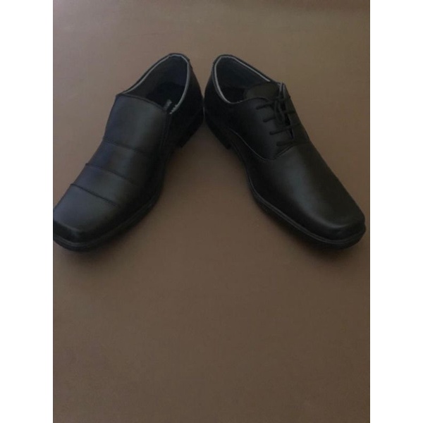 sepatu pantopel hitam formal pria/sepatu kerja hitam formal