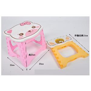 Kursi Lipat Mini Plastik Anak Serbaguna Foldable Chair Portable Kartun