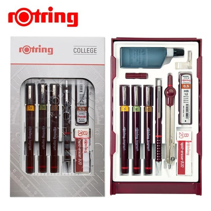 

(TERLARIS) Rotring Isograph College Set / Master Set 0.2/ 0.3/ 0.5