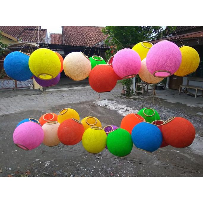 Harga Grosir Lampion Benang Gantung Diameter 17Cm ,,,