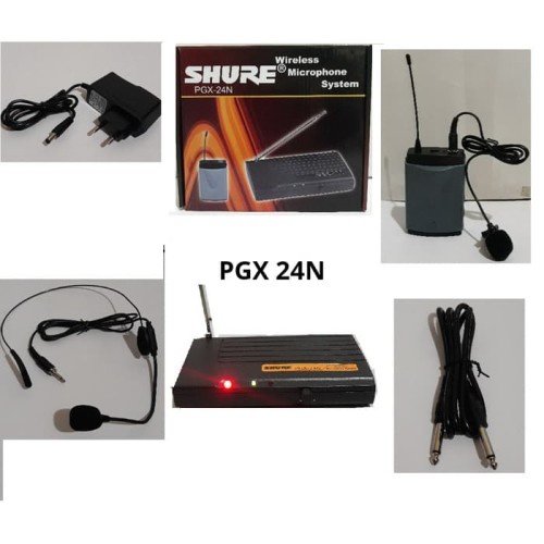 Mic Clip On Wireless Microphone PGX-24N Mikrofon Jepit CLIP ON + Headset